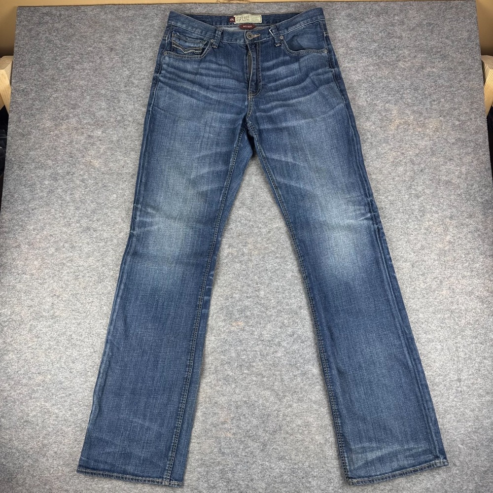BKE Vintage Welder Straight Leg Jeans 36" Denim Blue Mens 32 XL